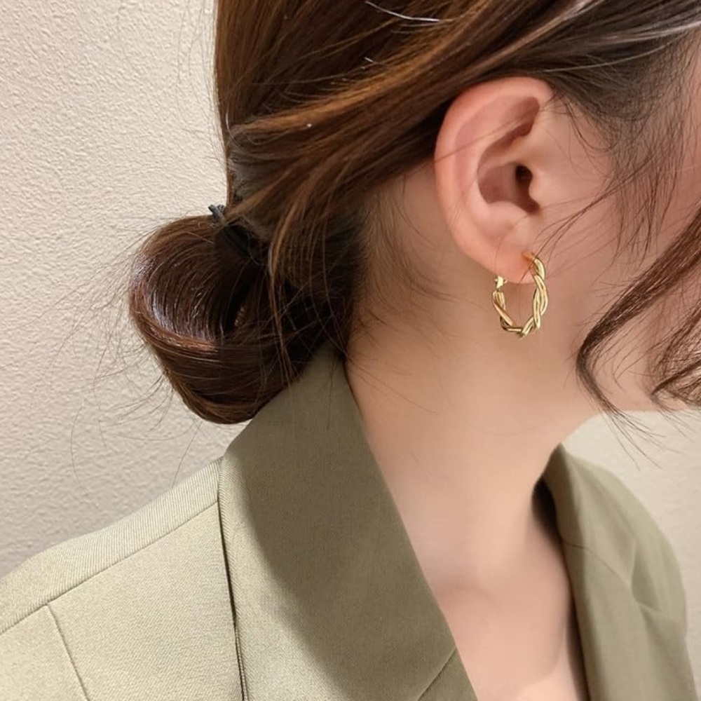Gold Twist Hoops